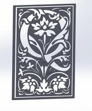 1 DXF File for laser plasma router  DECORATIVE Letterhead Victoriana "Q"