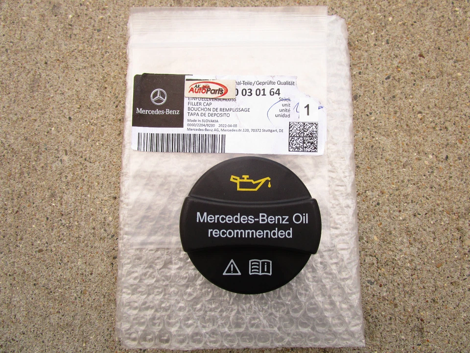 94 - 20 MERCEDES BENZ S CLASS ENGINE OIL FILLER CAP OEM NEW - Image 2 of 4