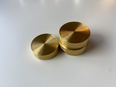 Brass Coin Blanks - 1 1/4 '' x 1/8'' - American Made - Machined Finish