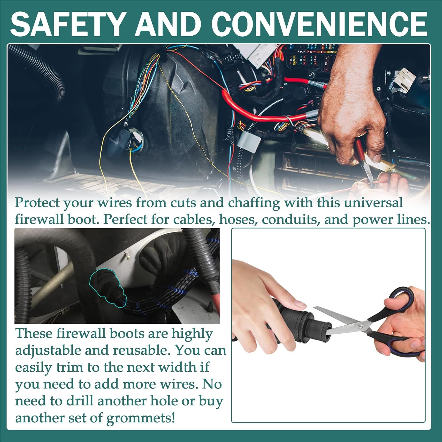 Tongass (3 Pack) Universal Firewall Boot Safe and Convenient Firewall Grommet Falak Tayyeb