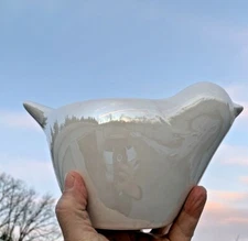 Vintage Pearl Glaze Shiny Bright HARRY & DAVID Peace White Dove Planter ❤️sj10m3