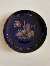 Feuerwehr Berlin 125 Jahre Gedenkteller KPM aus 1976 Sammelteller
