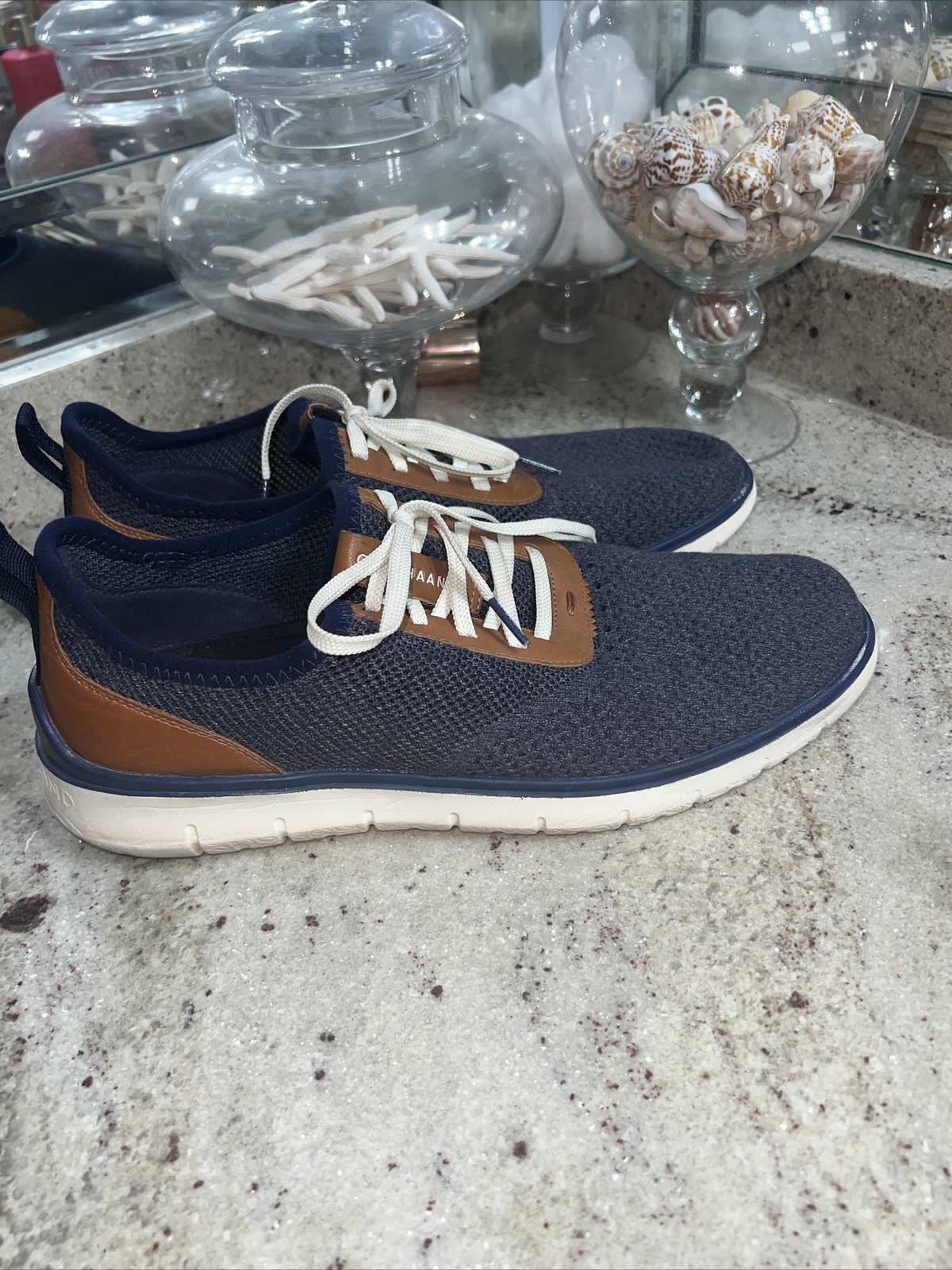 SAOLA Cole Haan Zerogrand Stitchlite Oxford blu marino maglia avorio uomo 11