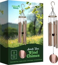 Nature’S Melody Aureole Tunes Wind Chimes – Outdoor Windchime with 6 Tubes Tuned