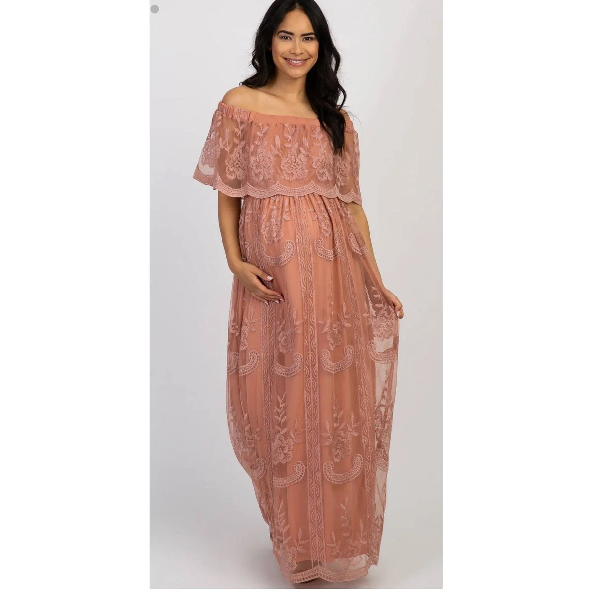 Pink Maternity Lace Dresses for Women for sale | eBay