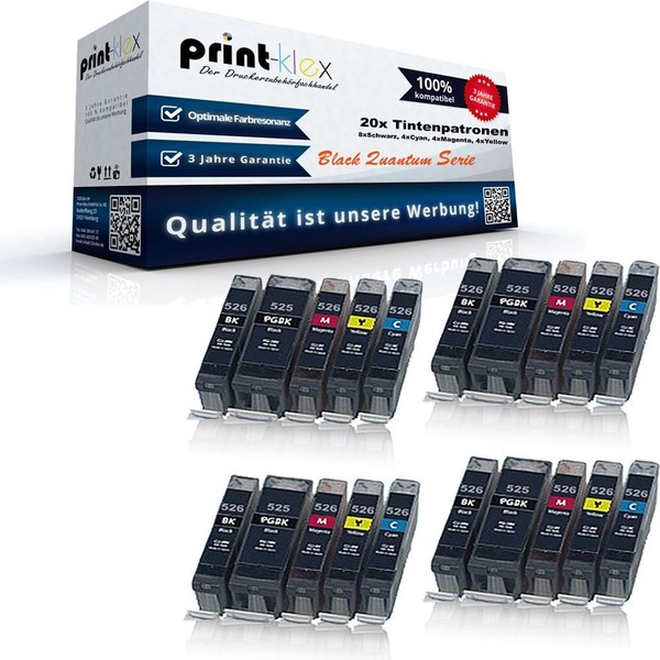 20X Alternative Tintenpatronen FüR Canon Pixma-Mg-5350 Ink - Black Quantum Serie-image