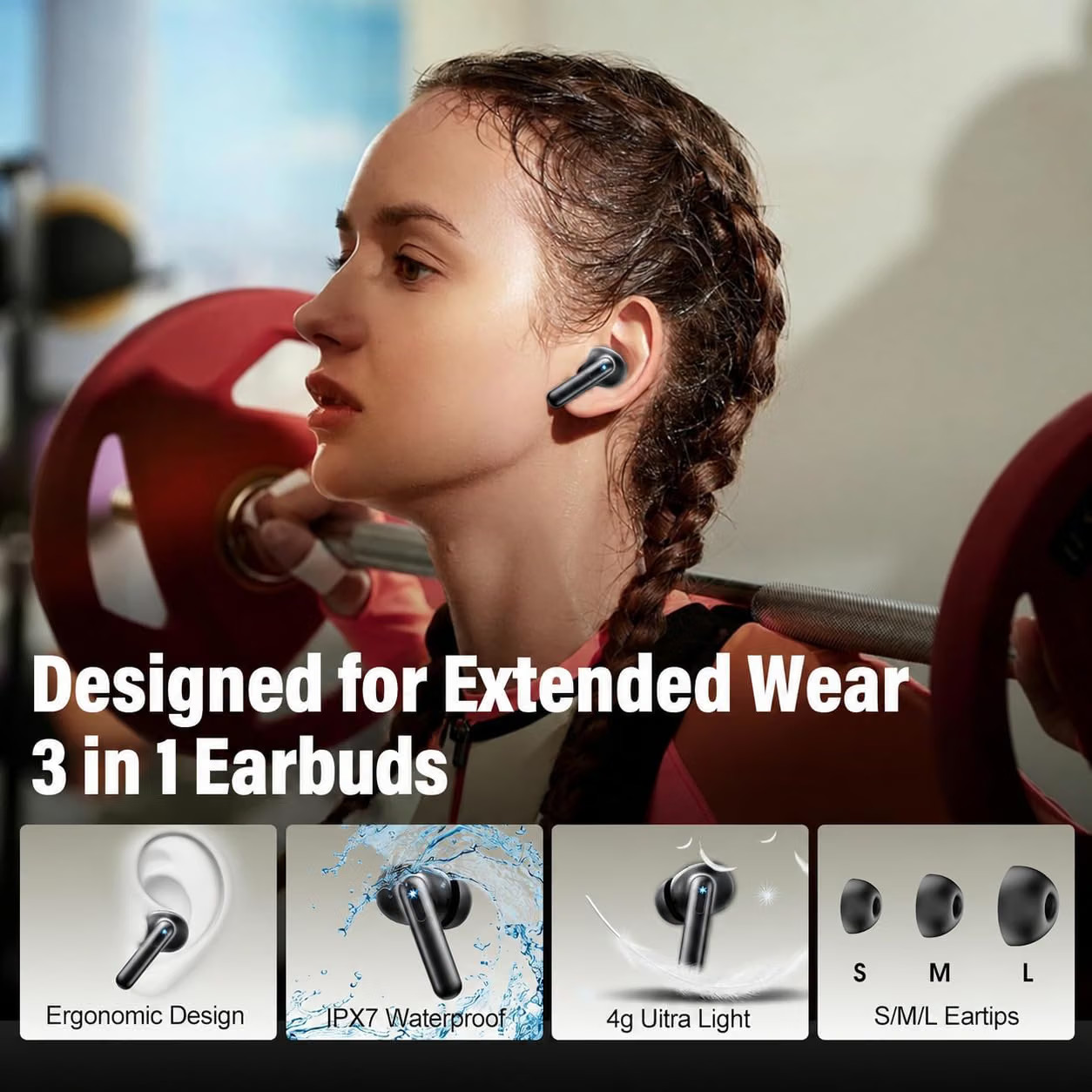 2026 Cuffie Bluetooth 5.4, Auricolari Bluetooth Stereo HiFi Con 4 ENC Microfoni foto 5