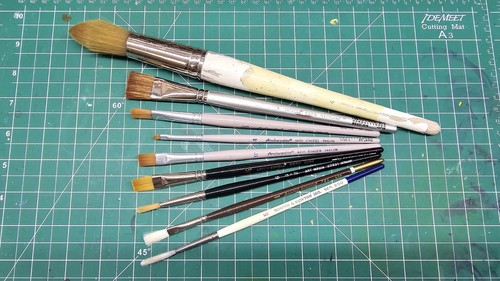 Lot Of 9 Artist Brushes Winsor & Newton Daniel Smith Loew-Cornell