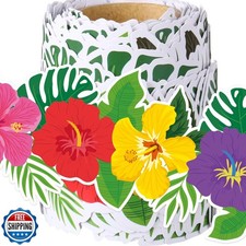Trandraft 32.8ft Summer Flower Bulletin Board Border Classroom Border Decor W