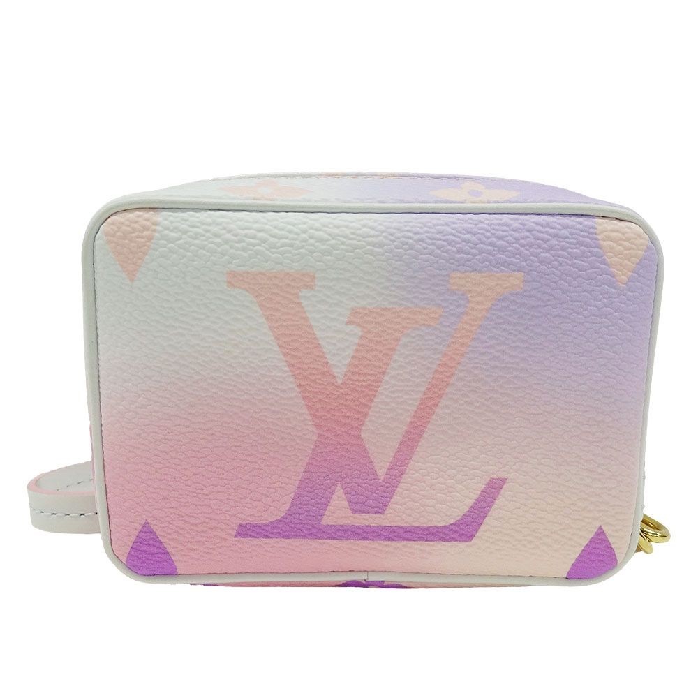 Auth Louis Vuitton Wapity Case Sunrise Pastel Cosmetic Pouch Pink