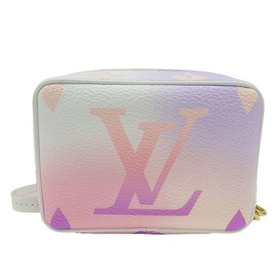 Auth Louis Vuitton Wapity Case Sunrise Pastel Cosmetic Pouch Pink