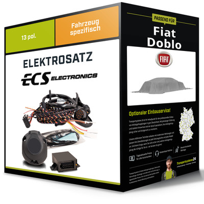 Elektrosatz 13-pol spezifisch für FIAT Doblo 06.2022-jetzt NEU inkl. EBA