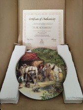 Royal Doulton The Blacksmith 1990 Decorative Plate In Original Box With COA
