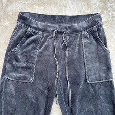 House Of Harlow 1960 Pants Womens Small Gray Velour Jogger Sweatpants Lounge