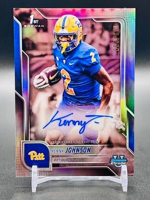 Kenny Johnson 2025 Bowman U Chrome Refractor Auto 109/299 Texas Tech WR 