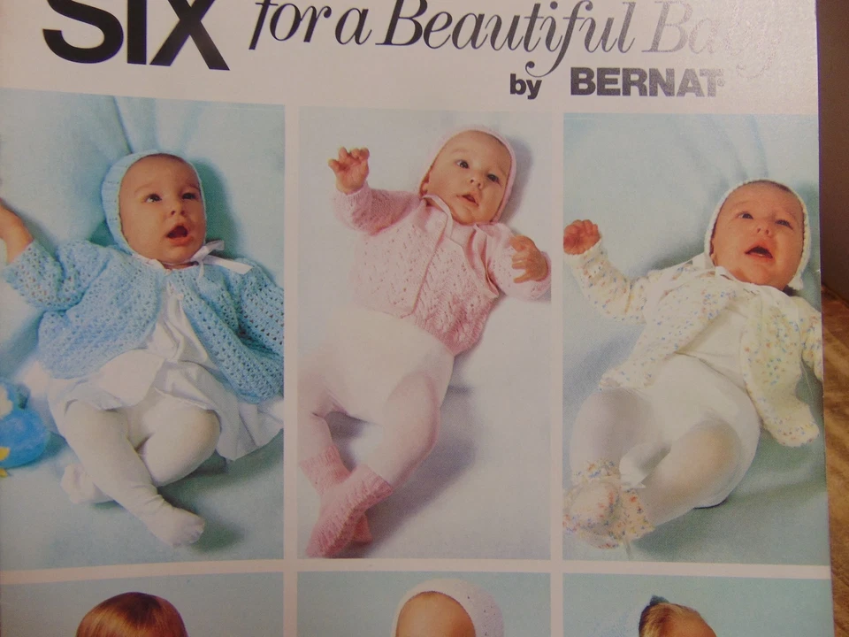 Vtg Baby Knitting & Crochet Booklets - Bernat, Brunswick, Leisure Arts LOT of 3 - Image 2 of 4