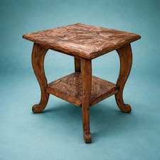 Liberty of London Antique Japanese Carved Fruitwood Side Table