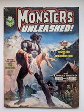 Monsters Unleashed 2 Mid Grade 1973 Boris Vallejo Frankenstein Horror Magazine