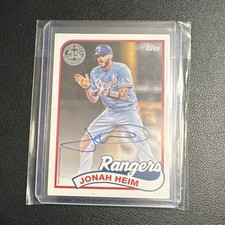 2024 Topps Series 2 Jonah Heim Texas Rangers Auto Insert 89BA2-JHE