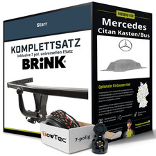 Anhängerkupplung BRINK starr für MERCEDES Citan Kasten/Bus +E-Satz Kit (AHK+ES) Anhängerkupplung BRINK starr für MERCEDES Citan Kasten/Bus +E-Satz Kit (AHK+ES)