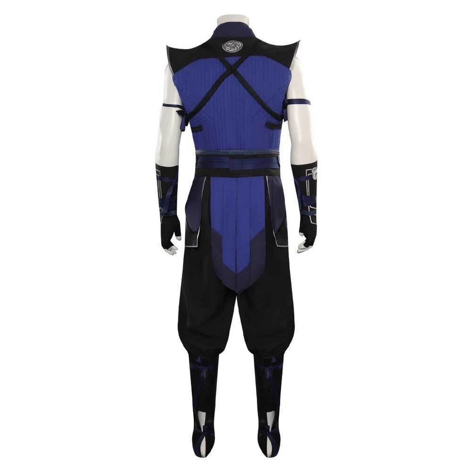 Sub-Zero Blue Outfit Cosplay Costume Men's Halloween Carnival Party Suit - Image 3 of 4