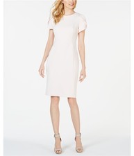Calvin Klein Womens Crepe Sheath Dress, blossom, 10