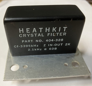 HEATHKIT SSB CRYSTAL FILTER 404-328 3395 kHz Cf w/BRACKET - HW-101 SERIES RADIOS