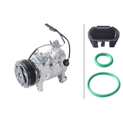 Klimakompressor 12 V Ø 110 mm HELLA Thermo-Expertise passend für u.a. BMW 1er