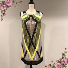Geometric sleeveless shift dress