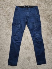 Stone Island Blue Chino Garmant Dyed Cargo Pants Men's Size 30