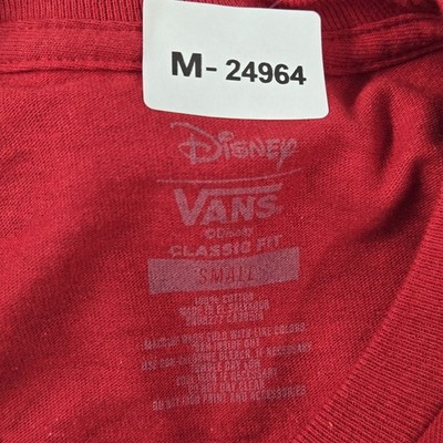 Vans x Disney Men Shirt SMALL Red Graphic Aladdin Jafar Villian