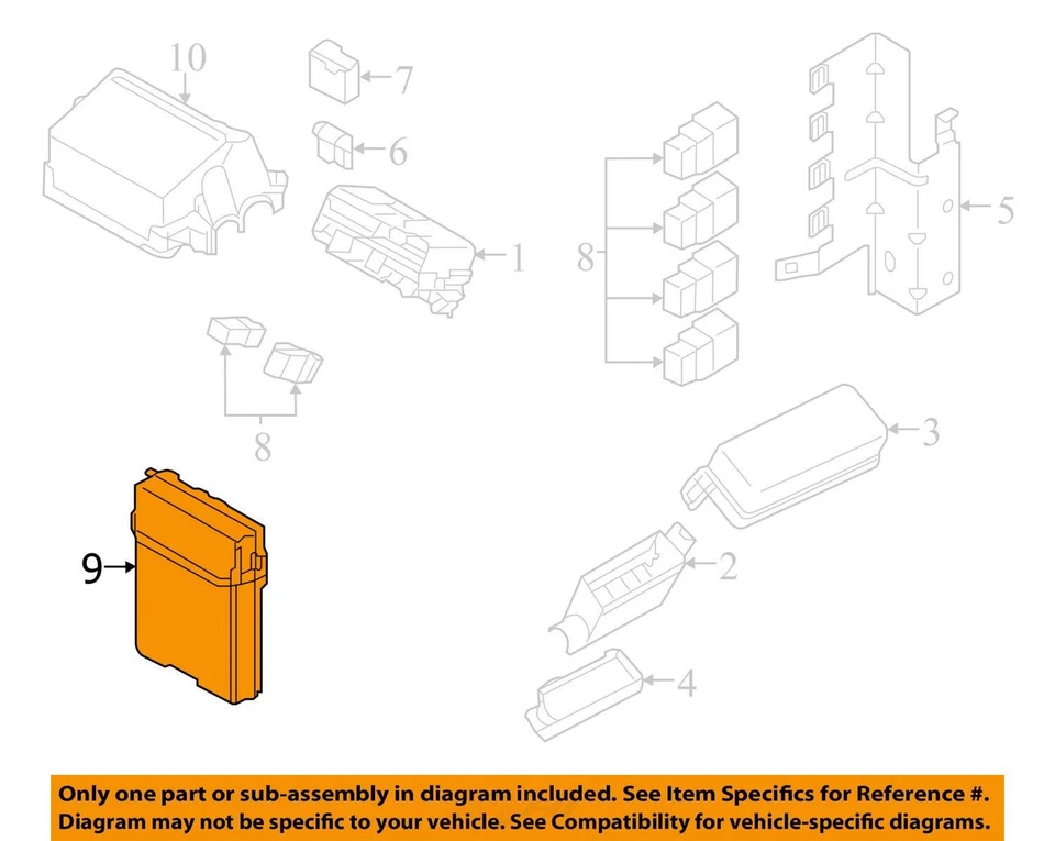 Módulo de relé caixa de fusíveis Nissan Versa 2013-2019 284b7 1hr0c LCVX7 - Imagem 3 de 4