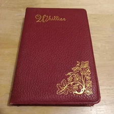 The Poems Of John Greenleaf Whittier 1902 Thomas Y Crowell 8vo HC Leather Bound