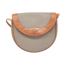 Christian Dior Canvas Leather Crossbody Bag