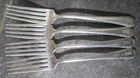 Towle Cascade Lot Of 4 Forks Sterling 186.8 Grams 925 Scrap Or Use Monogrammed