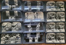 Lot Of 12 Antique Keystone Eye Comfort  Depth Series Stereoscope Slides