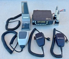 Kenwood KMC Base Station Motorola Handheld Microphones Radio Antennae Lot
