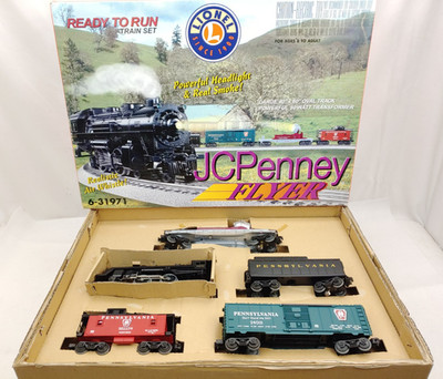 Final Trains JCPenney Flyer 6-31971 PRR Steam Engine & Tender 3 Freight Cars New