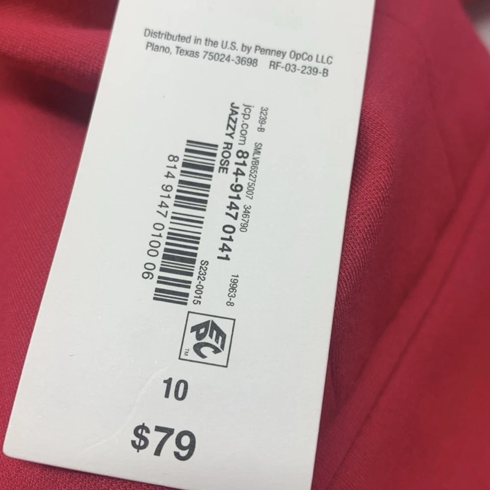 Nuevo Blazer Liz Claiborne Jersey Melón Tejido Bolsillos Forrados 10 Negocios Informal Foto 4 de 4