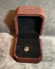 14k GOLD FREEMASON MASONIC SQUARE & COMPASS LAPEL PIN   w/ Threaded Post