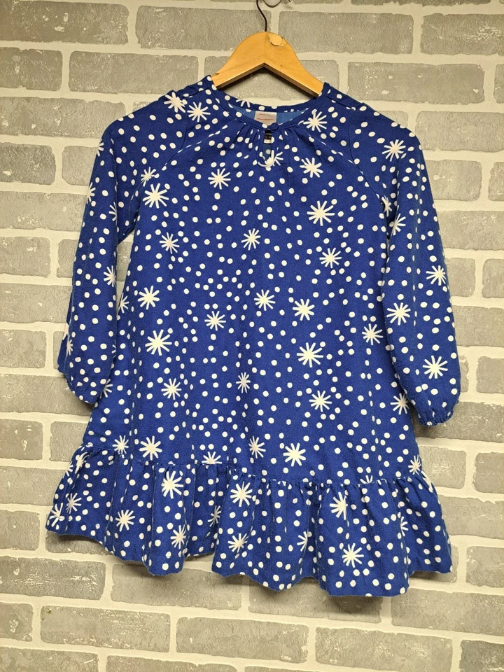 Hanna Andersson Warm Flannel Holiday Girls Nightgown Long Sleeve  Size 6-7 - Image 4 of 4