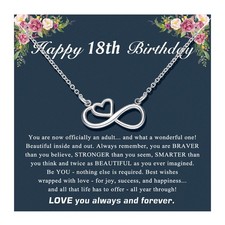 18th Birthday Decorations Gifts for Girls, 18 Year Old Girl Birthday Necklace Gi