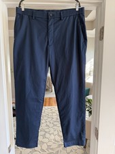 Men's Banana Republic Slim Fit Dress Pants Core Temp Chino Size 36x30 Navy Blue