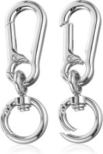 Drehbare Karabinerhaken,2 St&uuml;ck Metall Karabiner Schl&uuml;sselanh&auml;nger Mit Drehgelen