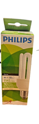 Philips E27 Genie Energiesparlampe Schnellstart 48x135mm 18W 18 Watt Restposten