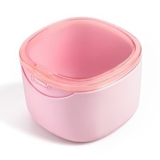 Denture Bath Case, Retainer Cleaning Box, No-Leak Mouth Pink