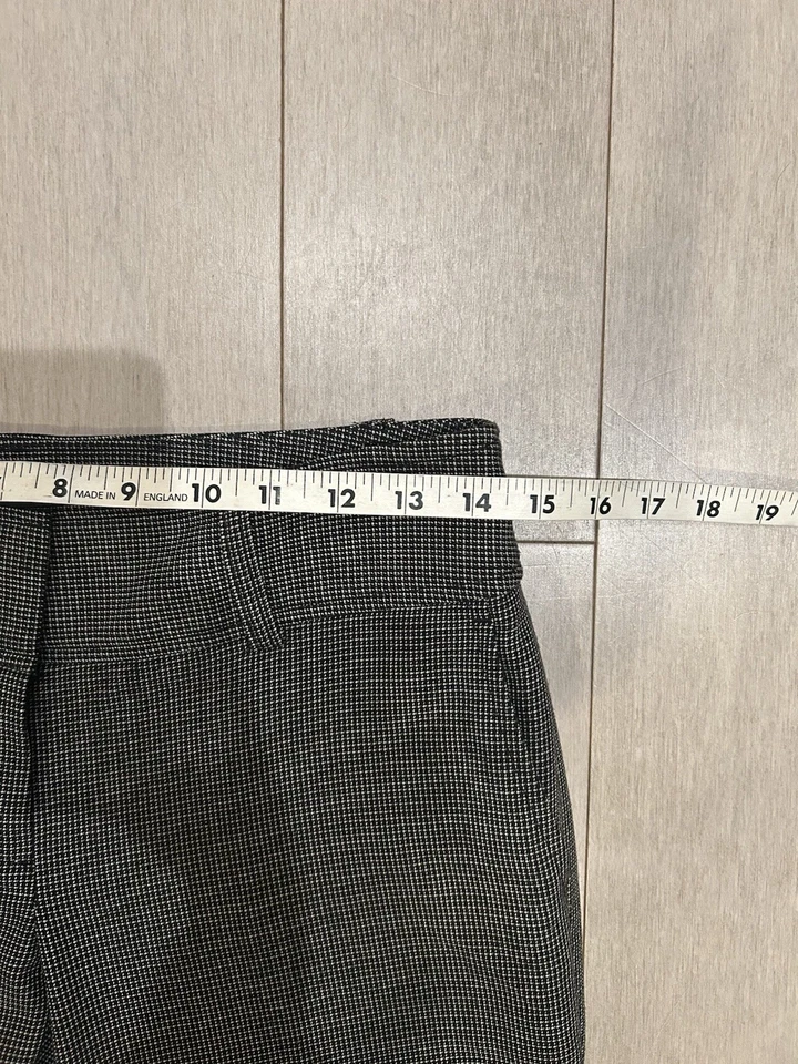 Ann Taylor Petites, Preto E Castanho, Gingham, Boot Cut, Calças Algemadas, Tamanho 2P - Imagem 3 de 4