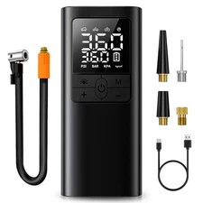 Tire Inflator Portable Air Compressor - 150PSI & 10000mAh Cordless Air Pump w...
