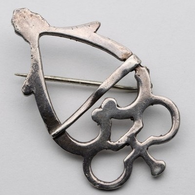 Antike viktorianische Sterlingsilber schottische Luckenbooth Brosche