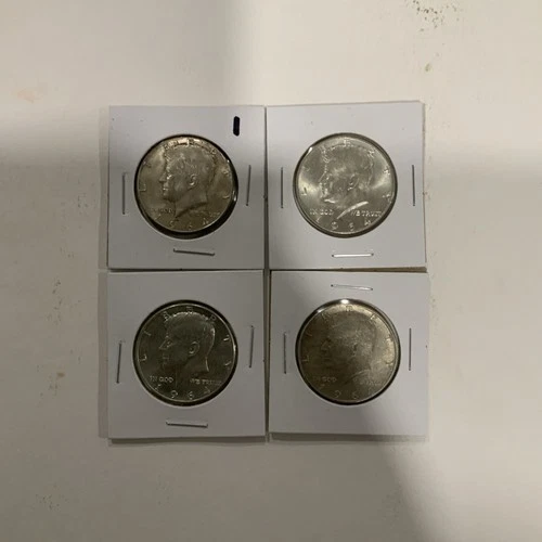 Lot Of (4) 1964 Kennedy Half Dollar 90% Silver Good Condition ♨️♨️🔥